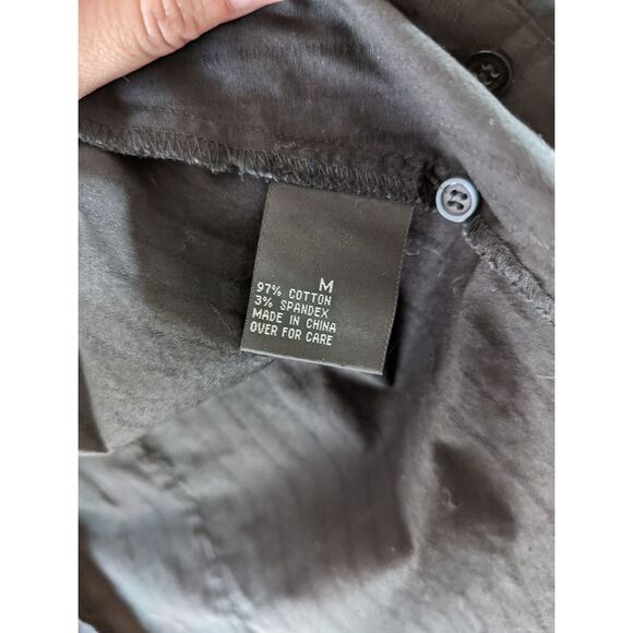 Black Pinstripe Business Casual Button Down - Picture 8 of 9